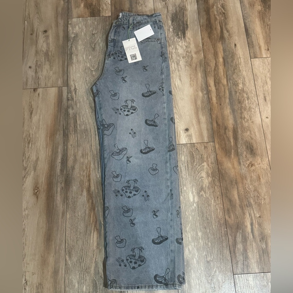 Ptcl wide leg mushroom jeans size 30